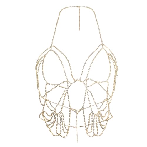 Modische Körperkette, Kristall-BH-Kette, Schmuck, Damen, Strandmode, Ornament, Strand, Pool, Partys, Accessoire, Nachtclub, Mode von Klaisy