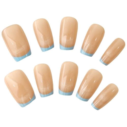 Nägel zum Aufdrücken, quadratisch, mit Designs, Katzenaugen, glänzend, Acryl, für Damen, Mädchen, Katzen, zum Aufdrücken auf den Nagel von Klaisy