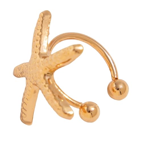 Ohrclips in Seesternform, stilvolle Metalllegierung, elegantes Statement-Accessoire für Feiertage, Veranstaltungen, einzigartige Ohrmanschetten von Klaisy