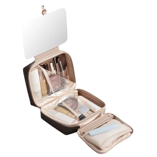 Reise-Kulturbeutel mit Haken zum Aufhängen, Make-up-Tasche mit großem Komparment, wasserdichtes Zubehör für Damen und Herren, Geschenk, Kulturbeutel, Schwarz , Mass Beauty von Klaisy