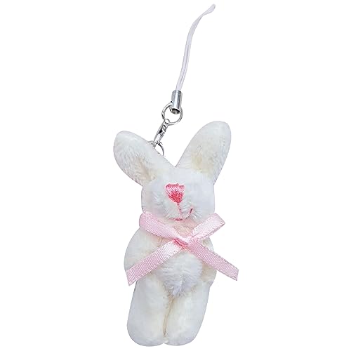 Soft Plüsch Kaninchen Keychain Rucksack Süße Kaninchen Herz Keyring Telefon Lanyard Schlüsselhalter Für Studenten Rucksack Plüsch Keyring Telefon Lanyard Schlüsselhalter Für Frauen Mädchen von Klaisy
