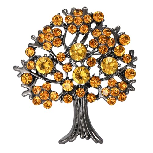 Klaisy Stilvolle Bäume Von Life Pin Brosche Schöne Bäume des Sichern Clip Brosche Accessoire Stilvolle Lampennadel Schmuck Sicheres Umhang Verschluss von Klaisy