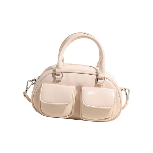 Stilvolle Damen-Umhängetasche, elegante Umhängetasche, PU-Leder, Handtasche mit Tragegriff oben, für Arbeit oder den täglichen Gebrauch, PU-Leder-Handtaschen, weiß, One Size von Klaisy