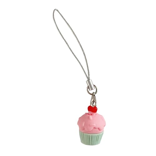 Stilvoller Kuchen Anhänger Keychain Phone Charm Fashion Harz Accessoire Handtasche Dekoration Schlüsselring Für Einkaufen Dating Partys Süßer Dessert Anhänger von Klaisy