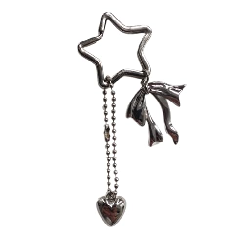 Sweet Heart Star Bowknot Schlüsselbund Anhänger Mode Schöne Hänge Orament Keyring Rucksack Dekoration Charm Schmuck Herz Star Bowknot Keychain Anhänger von Klaisy