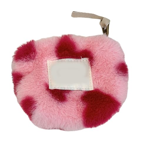 Tragbare Plüsch-Münzbeutel mit Herz-Design, Lippenstift-Etui, Kopfhörer-Aufbewahrung für den täglichen Gebrauch und Reisen, praktische kompakte Aufbewahrungstasche, B, Mass Beauty von Klaisy