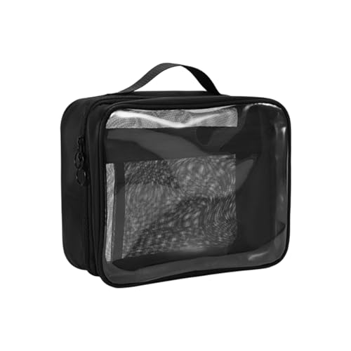 Tragbare Reise-Kulturbeutel, transparent, PVC, Make-up, Kosmetik, wasserdicht, Make-up-Tasche mit Reißverschluss für Frauen, a, Mass Beauty von Klaisy