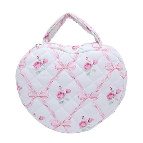 Trendige Kosmetiktasche mit Blumenmuster, elegante Make-up-Tasche, großes Fassungsvermögen, organisiert für Reisen und den täglichen Gebrauch, Damen-Reisetasche, C, Mass Beauty von Klaisy