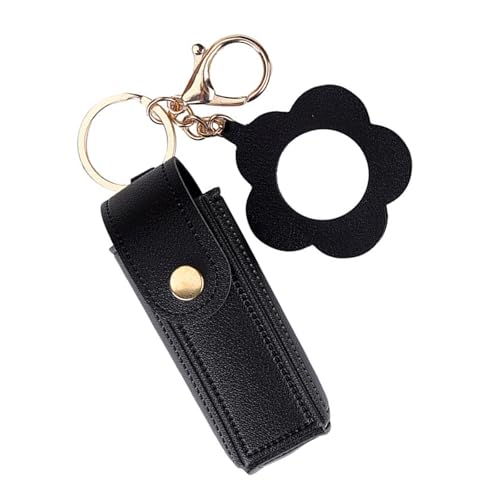 Trendige Lippenstift-Organizer-Tasche aus robusten Ledermaterialien für lange Nutzungsdauer, leichtgängige Reißverschlüsse für den täglichen Gebrauch, Schwarz , Einheitsgröße von Klaisy