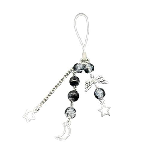 Trendige Perlen-Handykette, tragbarer Stern-Mond-Charm-Schlüsselanhänger, Ornament, multifunktionale Ringe, Zubehör für Frauen Trendige Perlen-Handykette, tragbarer Stern-Mond-Charm-Schlüsselanhänger, Ornament, multifunktionale Ringe, Zubehör für Frauen von Klaisy