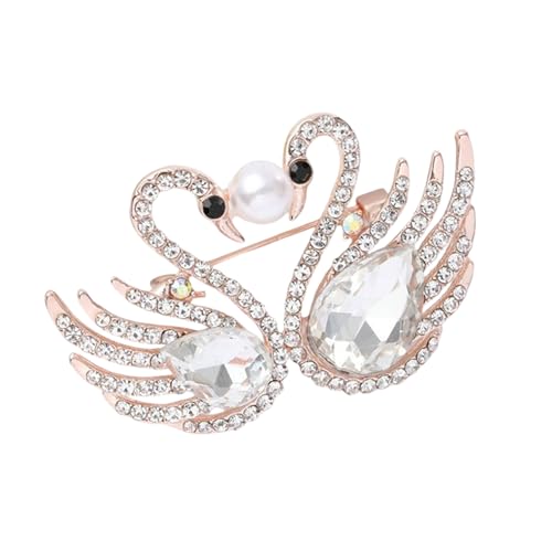 Vogel-Broschen aus Legierung mit funkelnden Strasssteinen, modische Anstecknadeln, Unisex, Kleidung, Schmuck für Partys und den täglichen Gebrauch, elegante Anstecknadel, Einheitsgröße, Wie von Klaisy