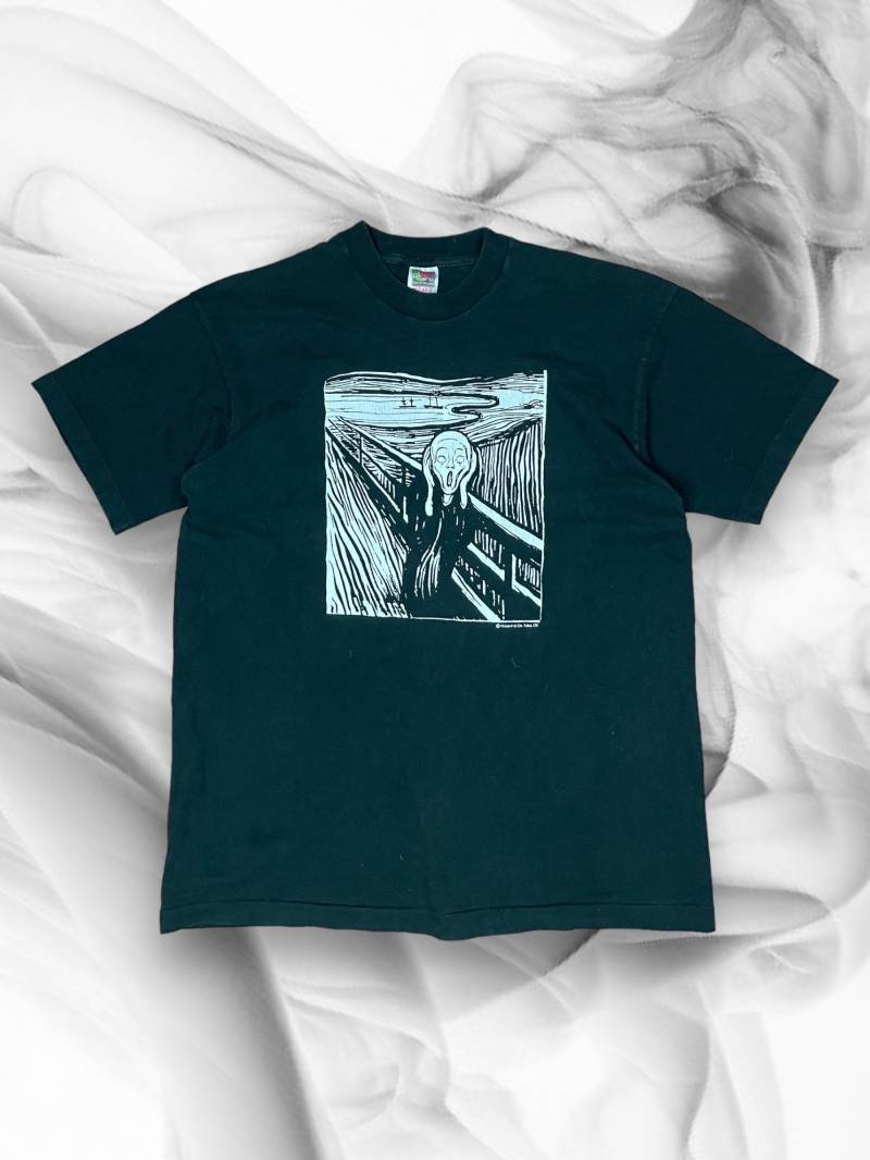 Edvard Munch The Scream Vintage T-Shirt Art Kunst 90S Arttee Artshirt Vintagetee Vintageshirt von KlamotterBerlin