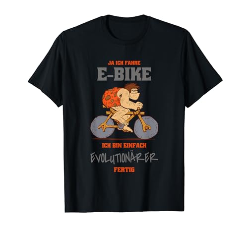 ebike Fahrrad Radl Vintage Mountainbike Steinzeit Herren Fun T-Shirt ebike Fahrrad Radl Vintage Mountainbike Steinzeit Herren Fun T-Shirt von Klapprad Radfahrer Spruch E-Bike Radlos Sprüche