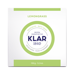 Badeseife Lemongrass 150g, Cosmos zertifiziert, palmölfrei von Klar Seifen