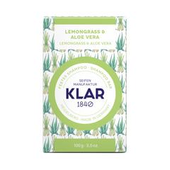 festes Shampoo Lemongrass&Aloe Vera 100g (für fettiges Haar) von Klar Seifen