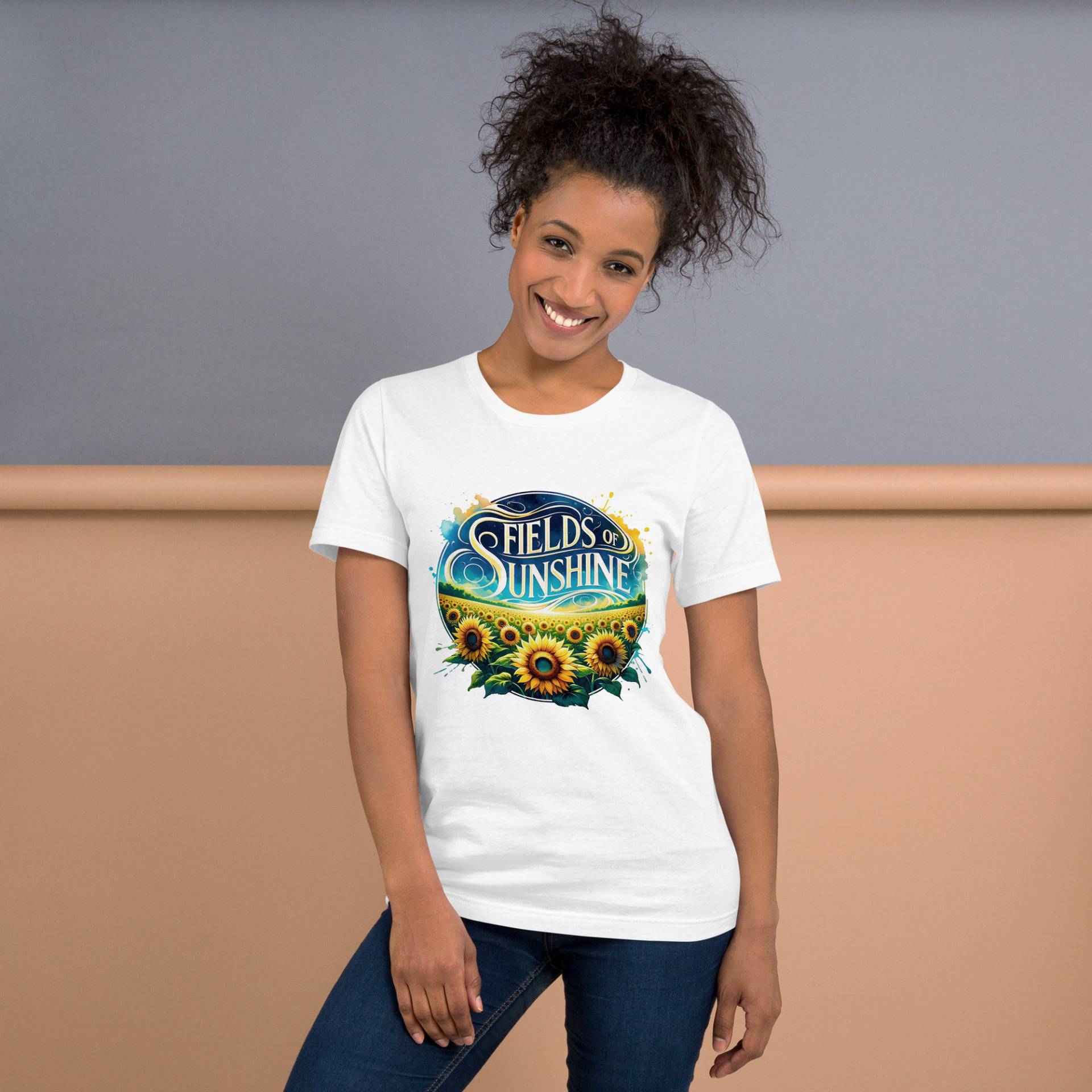 Unisex-T-Shirt Mit Sonnenblumenfeld - Perfektes Sommergeschenk Sonnenblumen-Motiv Sunshine & Sommer Baumwoll-T-Shirt Für Frauen Unisex-T-Shirt Mit Sonnenblumenfeld - Perfektes Sommergeschenk Sonnenblumen-Motiv Sunshine & Sommer Baumwoll-T-Shirt Für Frauen von KlarForm