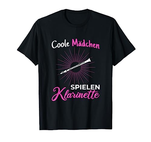 Coole Mädchen spielen Klarinette Musiker Klarinettist T-Shirt Coole Mädchen spielen Klarinette Musiker Klarinettist T-Shirt von Klarinette Musikschule Kleidung