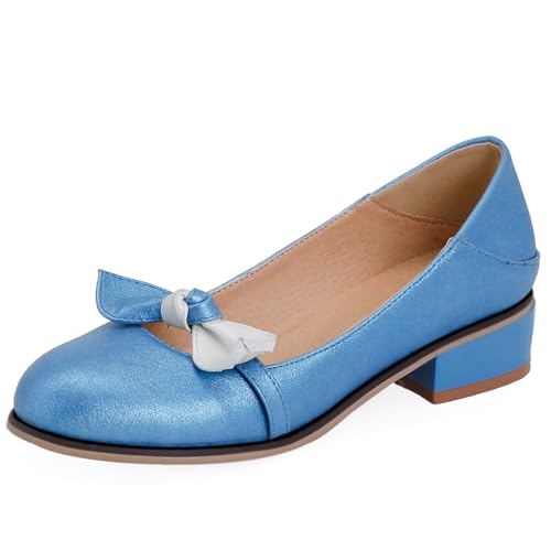 Klarmar Arbeit Flach Schuhe Damen Mode Buro Pump Low Schuhe Mode Abendschuhe Runde Zehen Blau Gr 40.5 EU/42 Klarmar Arbeit Flach Schuhe Damen Mode Buro Pump Low Schuhe Mode Abendschuhe Runde Zehen Blau Gr 40.5 EU/42 von Klarmar