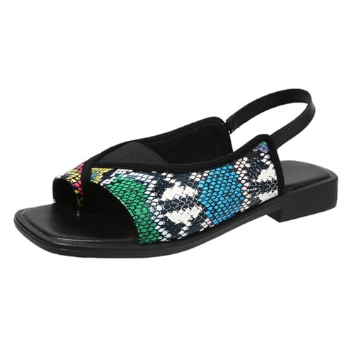 Klarmar Clip On Flach Sandals Damen Ohne Verschluss Arbeit Sandals Leisure Arbeit Sandals Colorful Gr 36.5 EU/37 von Klarmar