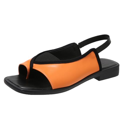 Klarmar Clip On Flach Sandals Damen Ohne Verschluss Arbeit Sandals Leisure Arbeit Sandals Orange Gr 36.5 EU/37 von Klarmar