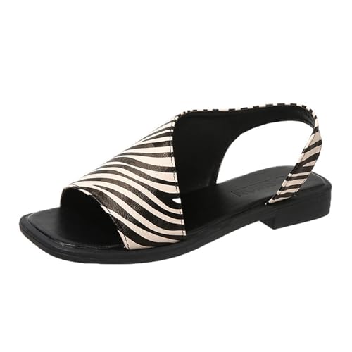 Klarmar Clip On Flach Sandals Damen Ohne Verschluss Arbeit Sandals Leisure Arbeit Sandals Zebra Gr 38 EU/39 von Klarmar