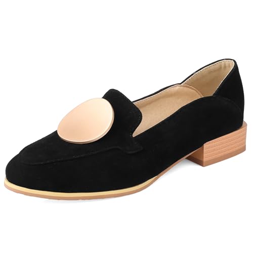 Klarmar Damen Arbeit Loafer Runde Zehen Buro Flach Schuhe Ohne Verschluss Arbeit Schuhe Leisure Schwarz Gr 40 EU/41 Klarmar Damen Arbeit Loafer Runde Zehen Buro Flach Schuhe Ohne Verschluss Arbeit Schuhe Leisure Schwarz Gr 40 EU/41 von Klarmar