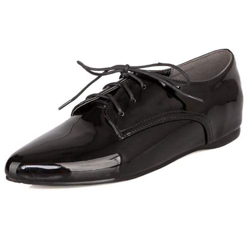 Klarmar Damen Flach Pump Pointed Toe Schnüren Schuhe Arbeit Büroschuhe Lack Schwarz Gr 38 EU/39 Klarmar Damen Flach Pump Pointed Toe Schnüren Schuhe Arbeit Büroschuhe Lack Schwarz Gr 38 EU/39 von Klarmar