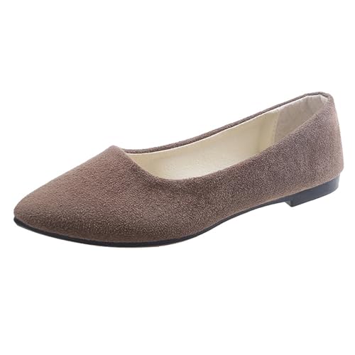 Klarmar Damen Flach Schuhe Buro Pointed Toe Schuhe Ohne Verschluss Loafer Causal Buro Pumps Candy Color Arbeit Dolly Schuhe Braun Gr 36.5 EU/37 Klarmar Damen Flach Schuhe Buro Pointed Toe Schuhe Ohne Verschluss Loafer Causal Buro Pumps Candy Color Arbeit Dolly Schuhe Braun Gr 36.5 EU/37 von Klarmar