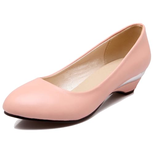 Klarmar Damen Low Keilabsatz Schuhe Ohne Verschluss Buro Pump Arbeit Low Schuhe Basic Pumps Pink Gr 40.5 EU/42 Klarmar Damen Low Keilabsatz Schuhe Ohne Verschluss Buro Pump Arbeit Low Schuhe Basic Pumps Pink Gr 40.5 EU/42 von Klarmar