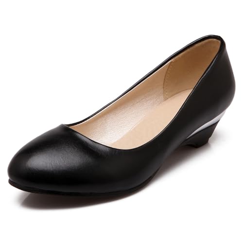 Klarmar Damen Low Keilabsatz Schuhe Ohne Verschluss Buro Pump Arbeit Low Schuhe Basic Pumps Schwarz Gr 40.5 EU/42 Klarmar Damen Low Keilabsatz Schuhe Ohne Verschluss Buro Pump Arbeit Low Schuhe Basic Pumps Schwarz Gr 40.5 EU/42 von Klarmar