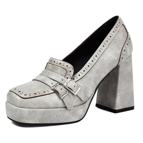 Klarmar Damen Plateau Pump Formal Chunky High Schuhe Elegant Ohne Verschluss Mode Prom Schuhe Grau Gr 38 EU/39 Klarmar Damen Plateau Pump Formal Chunky High Schuhe Elegant Ohne Verschluss Mode Prom Schuhe Grau Gr 38 EU/39 von Klarmar
