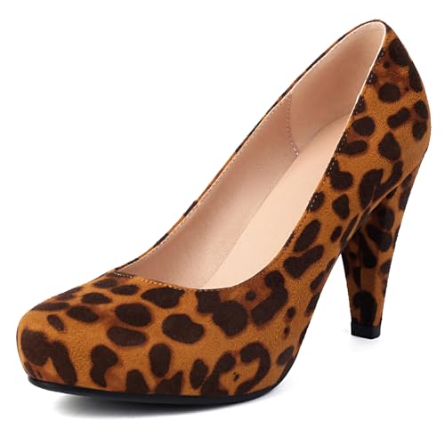 Klarmar Damen Runde Zehen Prom Schuhe High Schuhe Plateau Elegant Prom Leopard Gr 38 EU/39 Klarmar Damen Runde Zehen Prom Schuhe High Schuhe Plateau Elegant Prom Leopard Gr 38 EU/39 von Klarmar