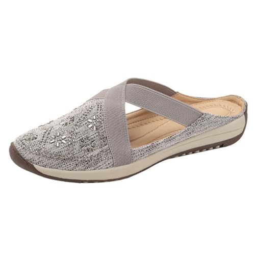 Klarmar Geschlossen Pantoffeln Damen Comfy Flach Schuhe Leisure Ohne Verschluss Comfy Schuhe Grau Gr 40 EU/41 Klarmar Geschlossen Pantoffeln Damen Comfy Flach Schuhe Leisure Ohne Verschluss Comfy Schuhe Grau Gr 40 EU/41 von Klarmar
