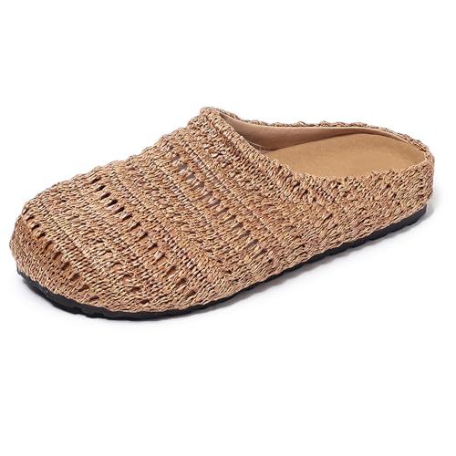 Klarmar Hausschuhe Pantoffeln Mules Damen Geschlossen Pantoffeln Buro Ohne Verschluss Sandals Geschlossen Mesh Strand Braun Gr 40.5 EU/42 Klarmar Hausschuhe Pantoffeln Mules Damen Geschlossen Pantoffeln Buro Ohne Verschluss Sandals Geschlossen Mesh Strand Braun Gr 40.5 EU/42 von Klarmar