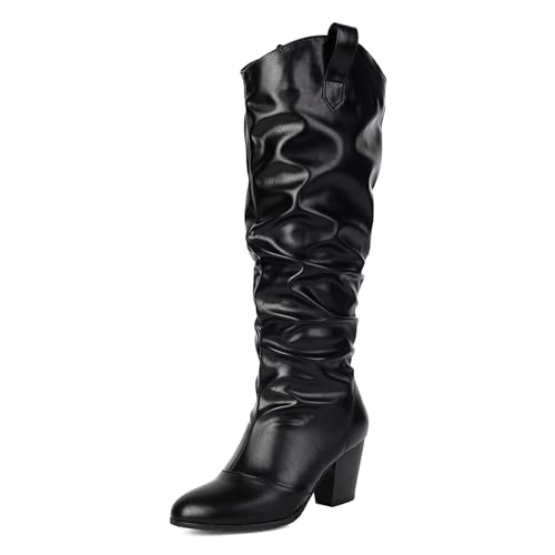 Klarmar Höhe Ferse Overknees Stiefel Damen Lockere Stiefel Elegant Ohne Verschluss Weit Calf Runde Zehen Elegant Anzugstiefel Schwarz Gr 43 EU/45 Klarmar Höhe Ferse Overknees Stiefel Damen Lockere Stiefel Elegant Ohne Verschluss Weit Calf Runde Zehen Elegant Anzugstiefel Schwarz Gr 43 EU/45 von Klarmar