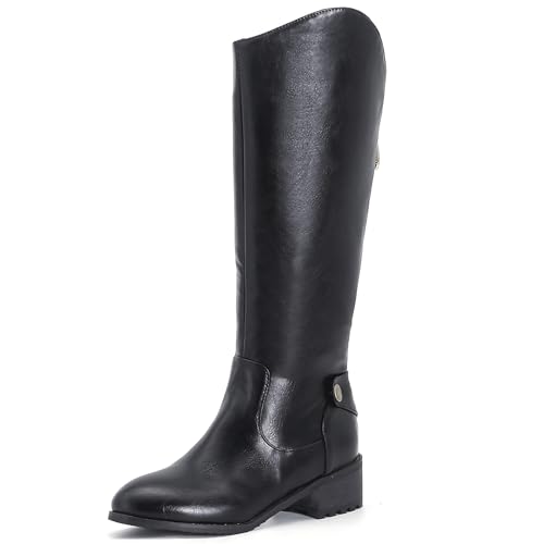 Klarmar Kniehohe Stiefel Damen Warm Overknees Stiefel Schwarz Gr 34 EU von Klarmar