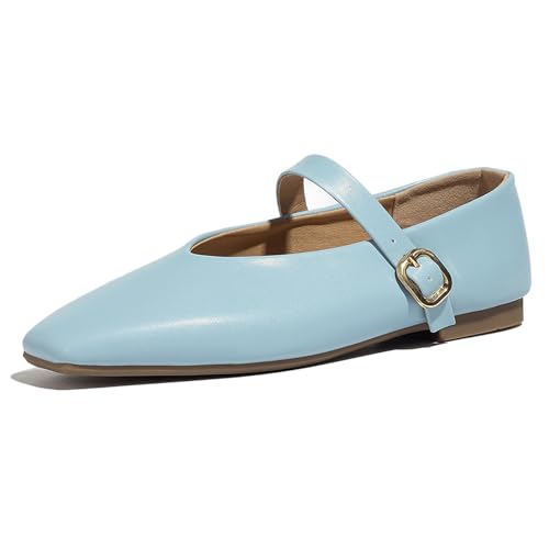 Klarmar Mary Jane Damen Flach Schuhe Pump Square Toe Party Dolly Schuhe Bride Comfy Buro Blau Gr 36 EU Klarmar Mary Jane Damen Flach Schuhe Pump Square Toe Party Dolly Schuhe Bride Comfy Buro Blau Gr 36 EU von Klarmar