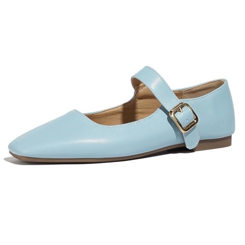 Klarmar Mary Jane Damen Flach Schuhe Pump Square Toe Party Dolly Schuhe Bride Comfy Buro Blau Gr 41 EU/43 Klarmar Mary Jane Damen Flach Schuhe Pump Square Toe Party Dolly Schuhe Bride Comfy Buro Blau Gr 41 EU/43 von Klarmar