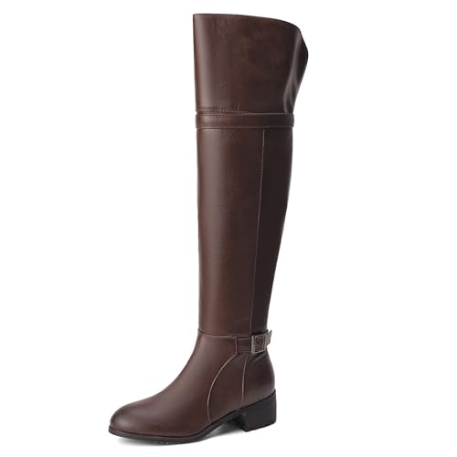 Klarmar Overknee Stiefel Damen Retro Stiefel Winter Overknees Kaffee Gr 45 EU/47 Klarmar Overknee Stiefel Damen Retro Stiefel Winter Overknees Kaffee Gr 45 EU/47 von Klarmar