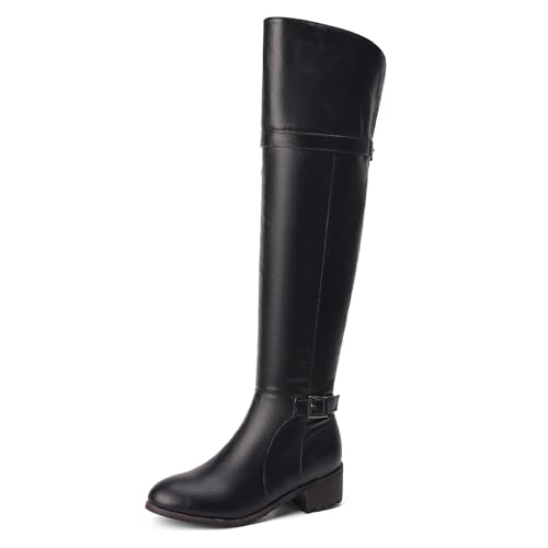 Klarmar Overknee Stiefel Damen Retro Stiefel Winter Overknees Schwarz Gr 45 EU/47 Klarmar Overknee Stiefel Damen Retro Stiefel Winter Overknees Schwarz Gr 45 EU/47 von Klarmar