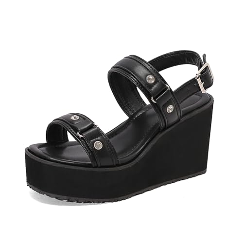 Klarmar Plateau Sandals Damen Offene Zeh Keilabsatz Sandals Party Prom Schuhe Comfy Arbeit Schwarz Gr 45 EU/47 Klarmar Plateau Sandals Damen Offene Zeh Keilabsatz Sandals Party Prom Schuhe Comfy Arbeit Schwarz Gr 45 EU/47 von Klarmar
