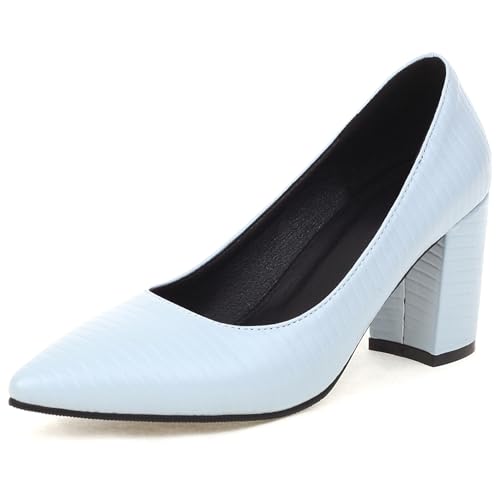 Klarmar Pointed Toe Büroschuhe Damen Ohne Verschluss Block Schuhe Elegant Arbeit Mode Abendschuhe Blau Gr 40 EU/41 Klarmar Pointed Toe Büroschuhe Damen Ohne Verschluss Block Schuhe Elegant Arbeit Mode Abendschuhe Blau Gr 40 EU/41 von Klarmar