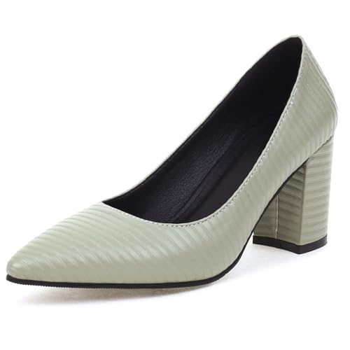 Klarmar Pointed Toe Büroschuhe Damen Ohne Verschluss Block Schuhe Elegant Arbeit Mode Abendschuhe Grün Gr 38 EU/39 Klarmar Pointed Toe Büroschuhe Damen Ohne Verschluss Block Schuhe Elegant Arbeit Mode Abendschuhe Grün Gr 38 EU/39 von Klarmar