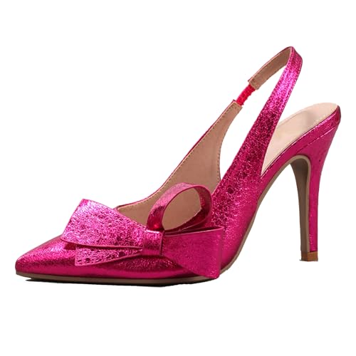 Klarmar Slingback Stilettos Damen Sommer Abend Sandals Bogen Party Bogen Elegant Hochzeit Sandalen Slingback Ohne Verschluss Rose Gr 38 EU/39 Klarmar Slingback Stilettos Damen Sommer Abend Sandals Bogen Party Bogen Elegant Hochzeit Sandalen Slingback Ohne Verschluss Rose Gr 38 EU/39 von Klarmar