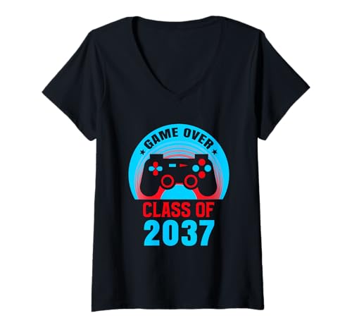 Damen Senior 2037 Gaming Lustige Klasse von 2037 T -Shirt 2037 T-Shirt mit V-Ausschnitt Damen Senior 2037 Gaming Lustige Klasse von 2037 T -Shirt 2037 T-Shirt mit V-Ausschnitt von Klasse von 2037 Abschlussgeschenke Hemden
