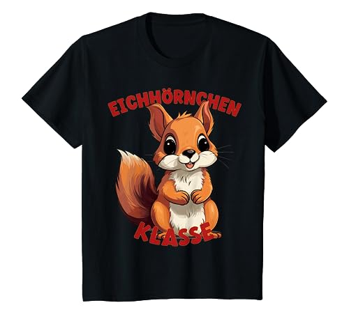 Kinder Eichhörnchenklasse Grundschule, Klassentier Eichhörnchen T-Shirt von Klassenshirts mit Maskottchen, Grundschule