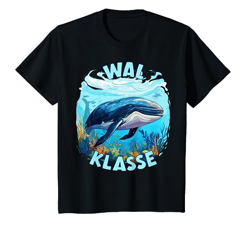 Kinder Walklasse in der Grundschule, Klassentier Wal T-Shirt von Klassenshirts mit Maskottchen, Grundschule
