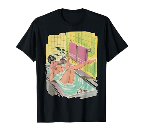 Pin Up Girl in der Badewanne - Vintages Pin Up Girl T-Shirt Pin Up Girl in der Badewanne - Vintages Pin Up Girl T-Shirt von Klassische Pin Up Girls vergangener Zeiten