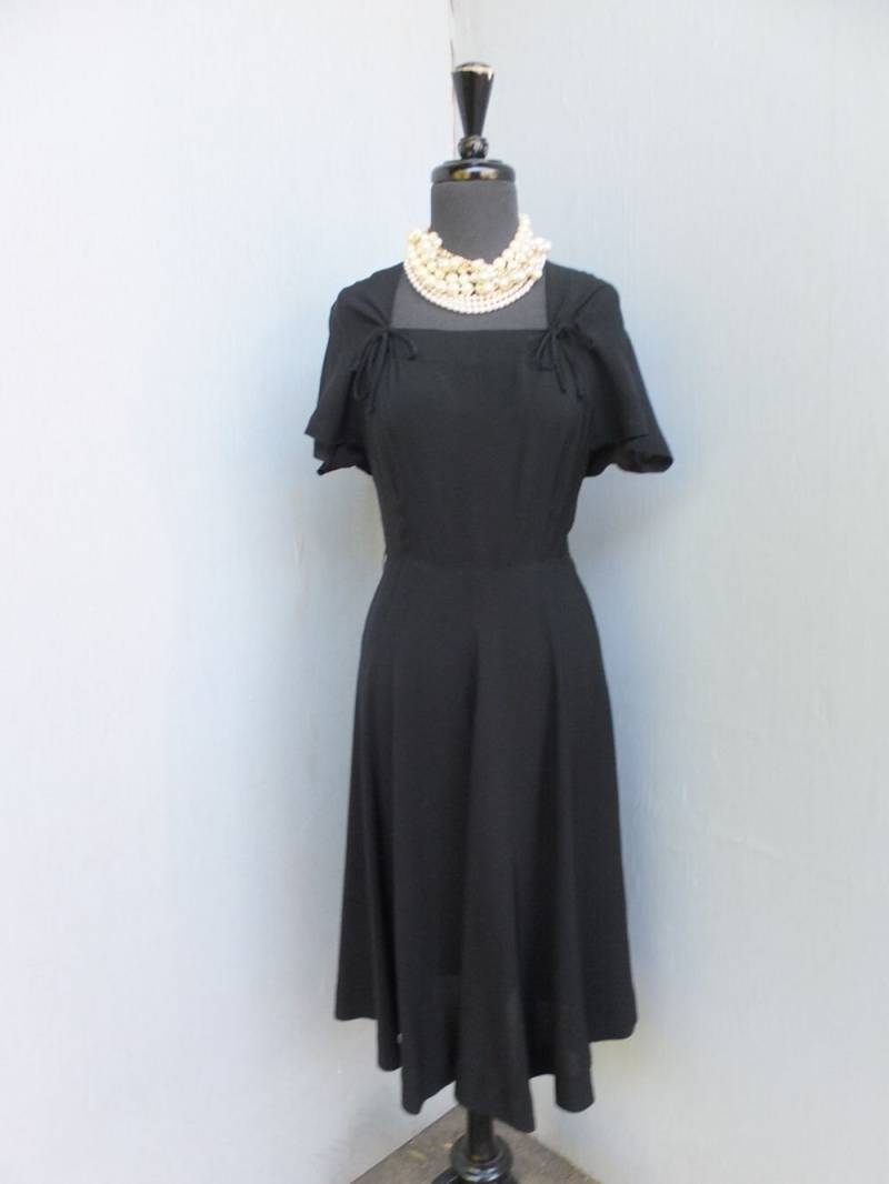 1940S/50S Dress, New Look, Black Swing Style Fit & Flare, lbd, Cocktail Oder Dinner Dress von KlassyKlassics