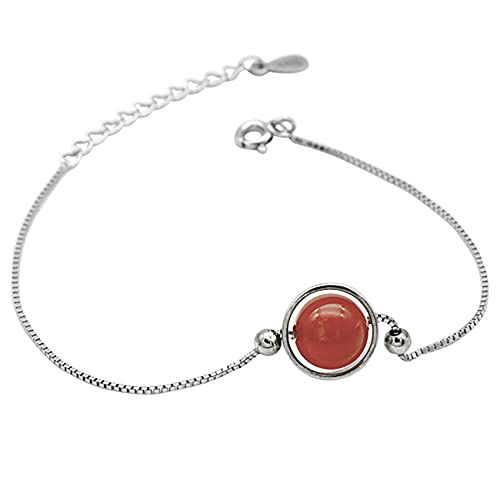 Feng Shui-Kristall-Armband, Achat-Armband, S925-Sterlingsilber-Armband, Kristall-Kettenarmband, Reichtumsarmband, Glücksbringer for Damen, Mädchen, Frauen, Urlaubsschmuck, Kristall-Chakra von Klauer